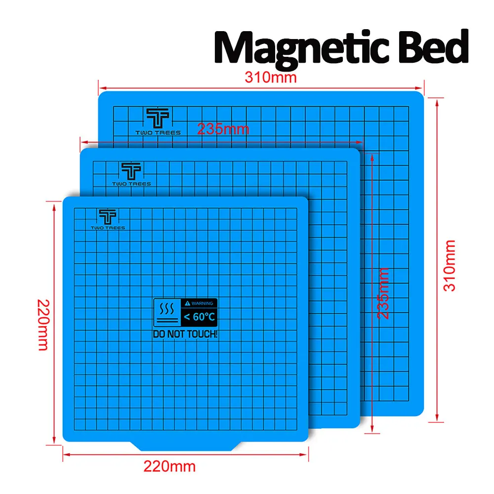 

3D Printer Magnetic Base Print Bed Tape Square Heatbed Sticker Surface Flex Plate Magnetic Bed for Ender 3 CR10 SP-5 Bluer Plus