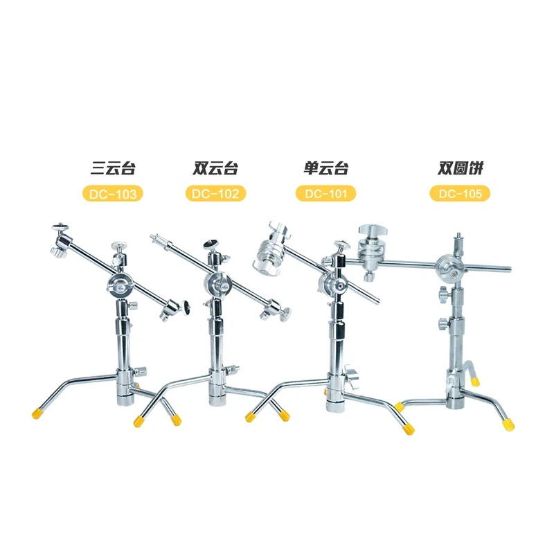 Mini C-Stand Phone Stand LED Light Desktop Stand Lighting Stands for Netcasting Video Live
