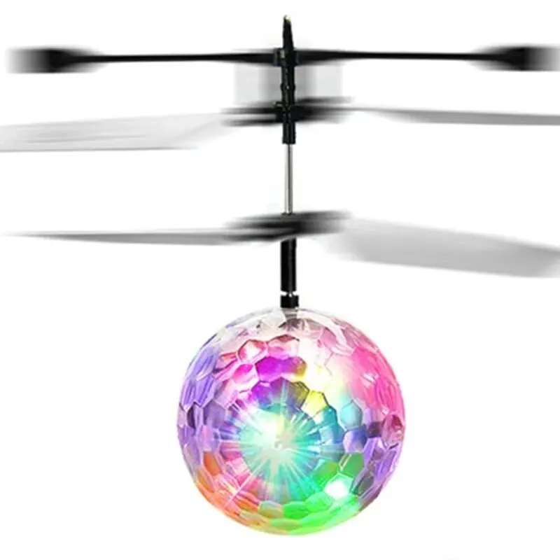 Flying Ball Mini Drone LED Helicopter Crystal Ball Induction Quadcopter 1Pc