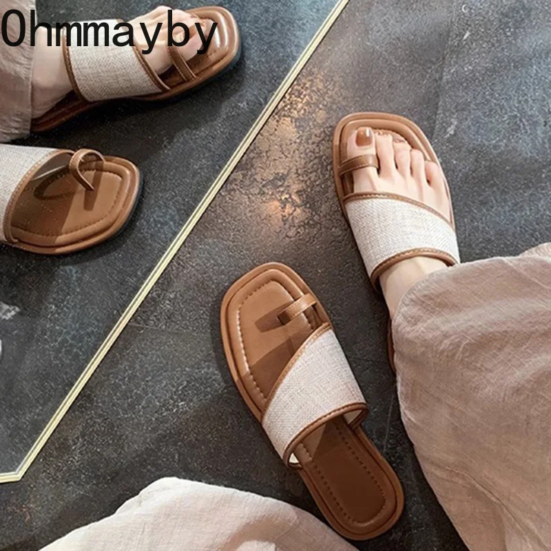 

Женские шлепанцы на мягкой подошве, элегантные сандалии-гладиаторы, Повседневная пляжная обувь на плоской подошве, лето 2024