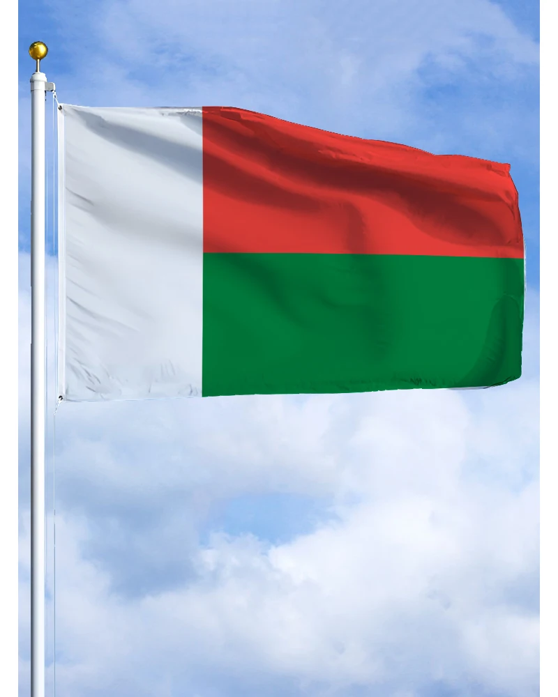 

60 × 90 90x150 120 × 180 см мадагаскарский флаг с эмблемой полиэстеровый Печатный Баннер гобелен для декора