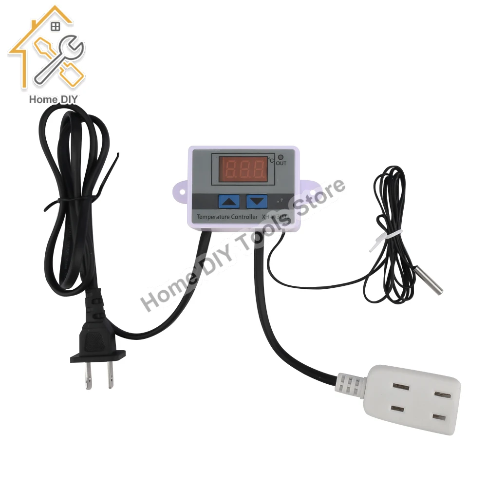 

W3001/W3002 Digital Temperature Microcomputer Thermostat AC110-220V with Probe Heat Cool Temp Thermostat Control Switch