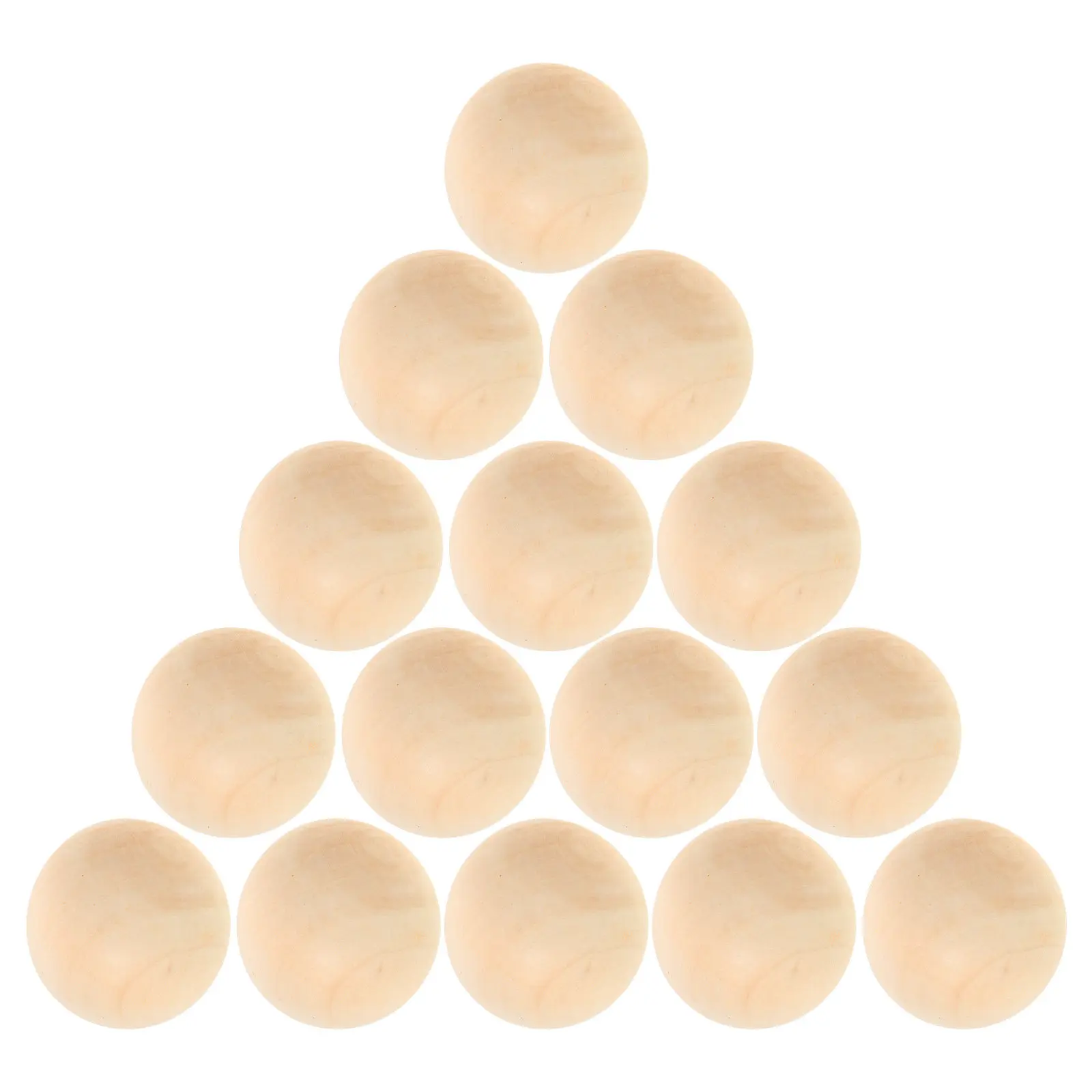15 Pcs 일반 나무 플로어볼 공 노바운스 미니 하키 공 DIY 공예 장난감 야외 스포츠 훈련 게임 실용 용품