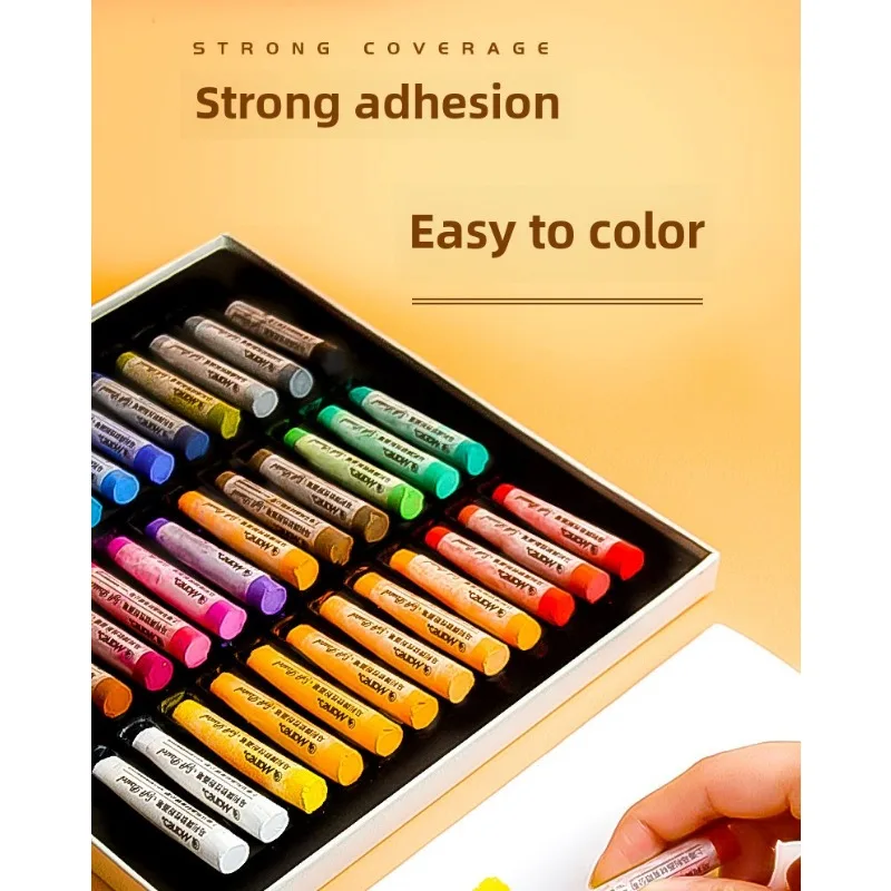 Maries Color Chalk 24 Colors 12 Colors 48 Painting Pink Professional Pastel Stick Brush Board Newspaper Painting Supplies