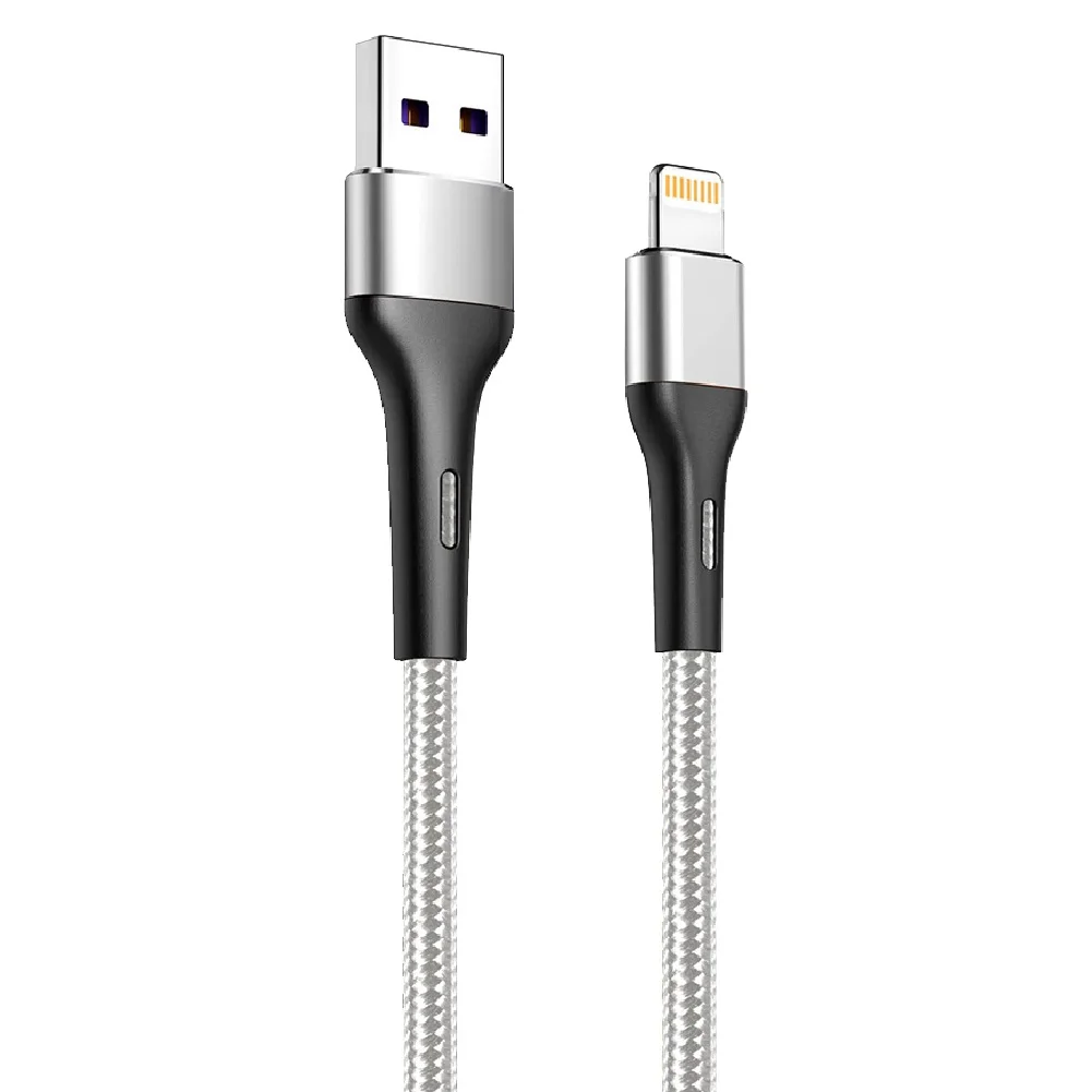 thumbnail image 1 of Cable de carga rápida USB 3A para iPhone 14, 11, 12, 13 Pro, X, XS Max, 6, 7, 8 Plus, SE, iPad, Cable de datos de cargador de teléfono, 1/2/3m, 10 pies, 1 of 5