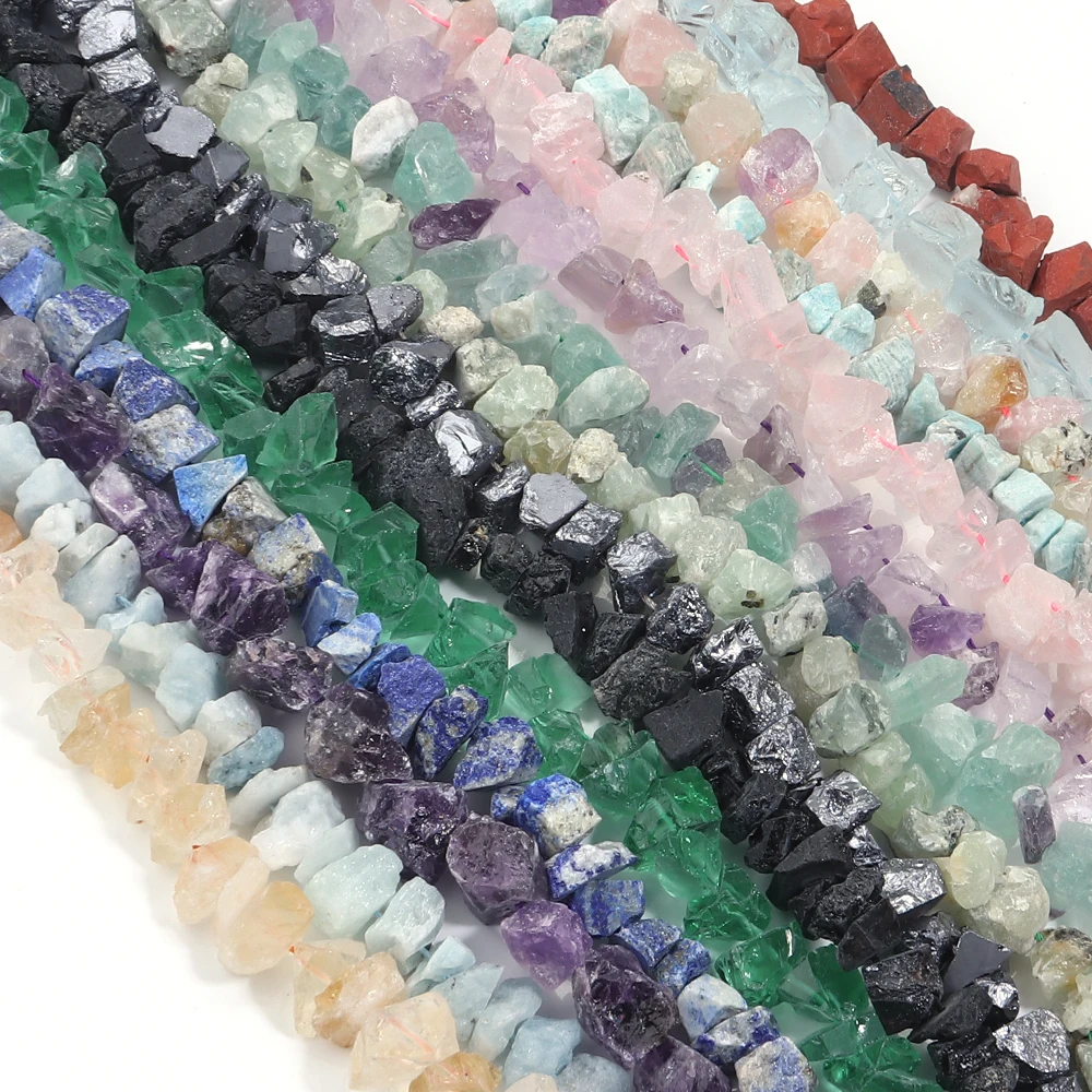 8-20mm Naturstein Unregelmäßige Perlen Freeform Rohstein Nugget Amethyste Amazonit Mineralien Kristall Perle Diy Für Schmuck Machen – Detail 7