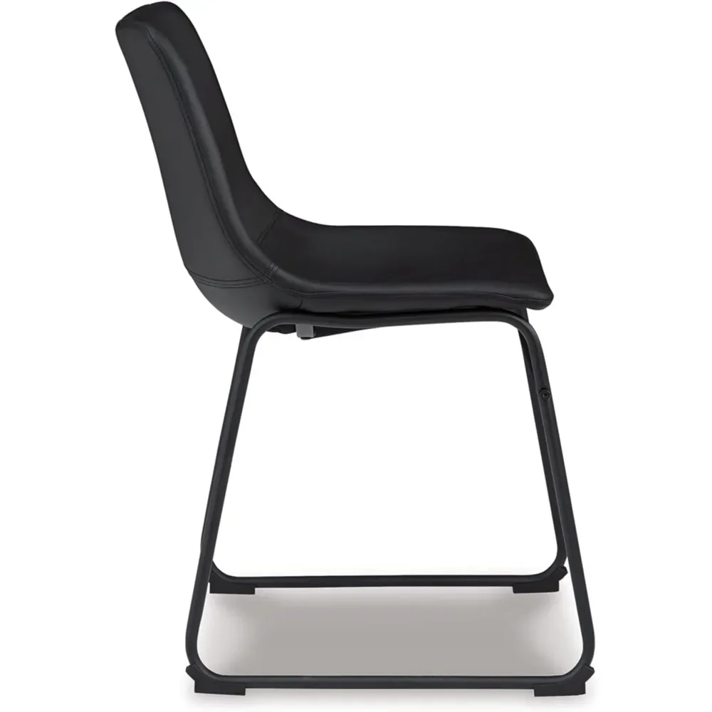 Centiar Mid Century Dining Room Bucket Chair, 2 Count, Black