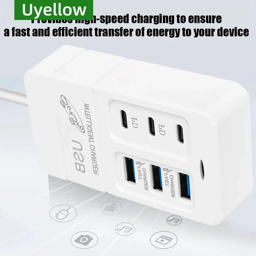 Multiport 35W Fast USB Charger with Type-C Port