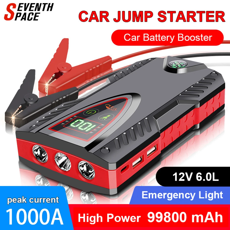 99800mah 1000A Portable Jump Starter Voor Auto Batter Power Bank