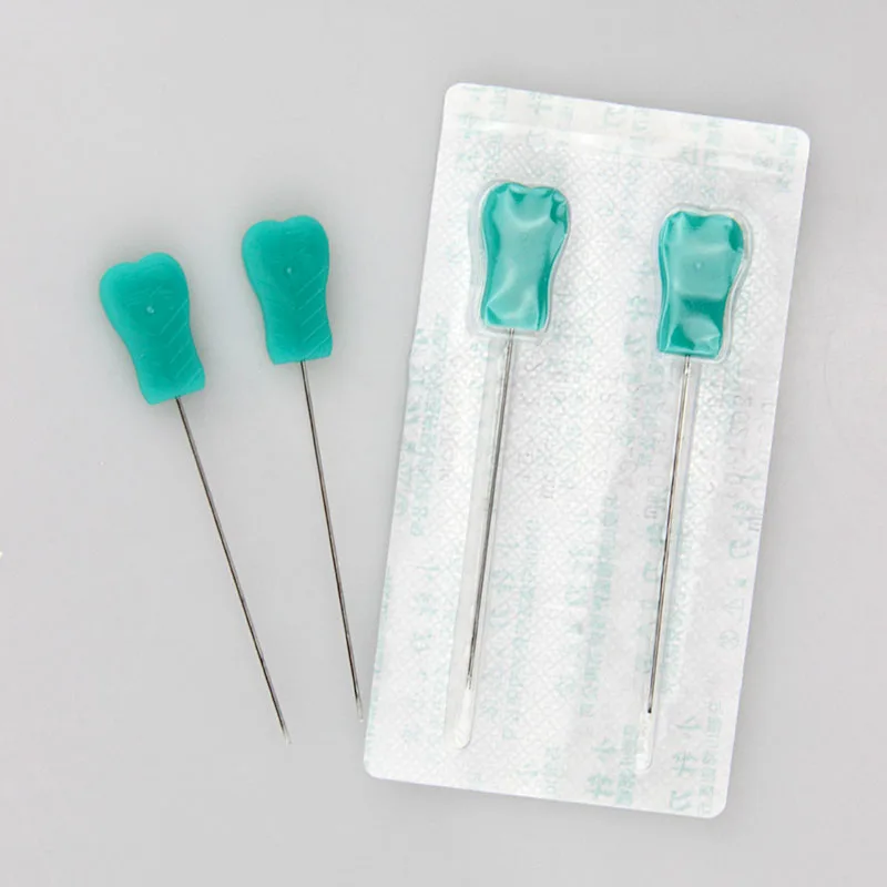 EACU Disposable Sterile Acupuncture Needles Plastic Handle Blade Flat Edge Knife Needle Acupotomy needle 50Pcs /Pack