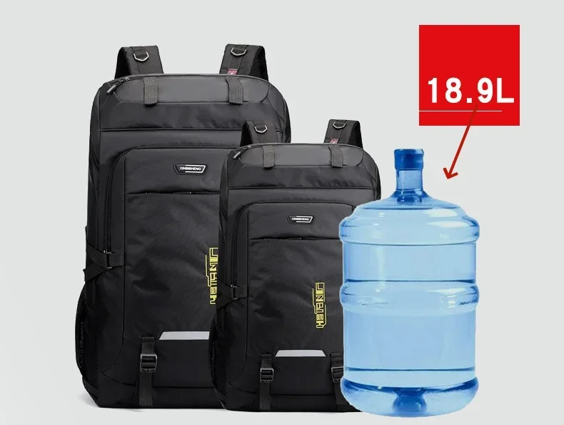 60L 80L Hiking Camping Backpack Nylon Waterproof Large Capacity Luggage Rucksack Men Women Outdoor Climbing Travel Sports Bag 5