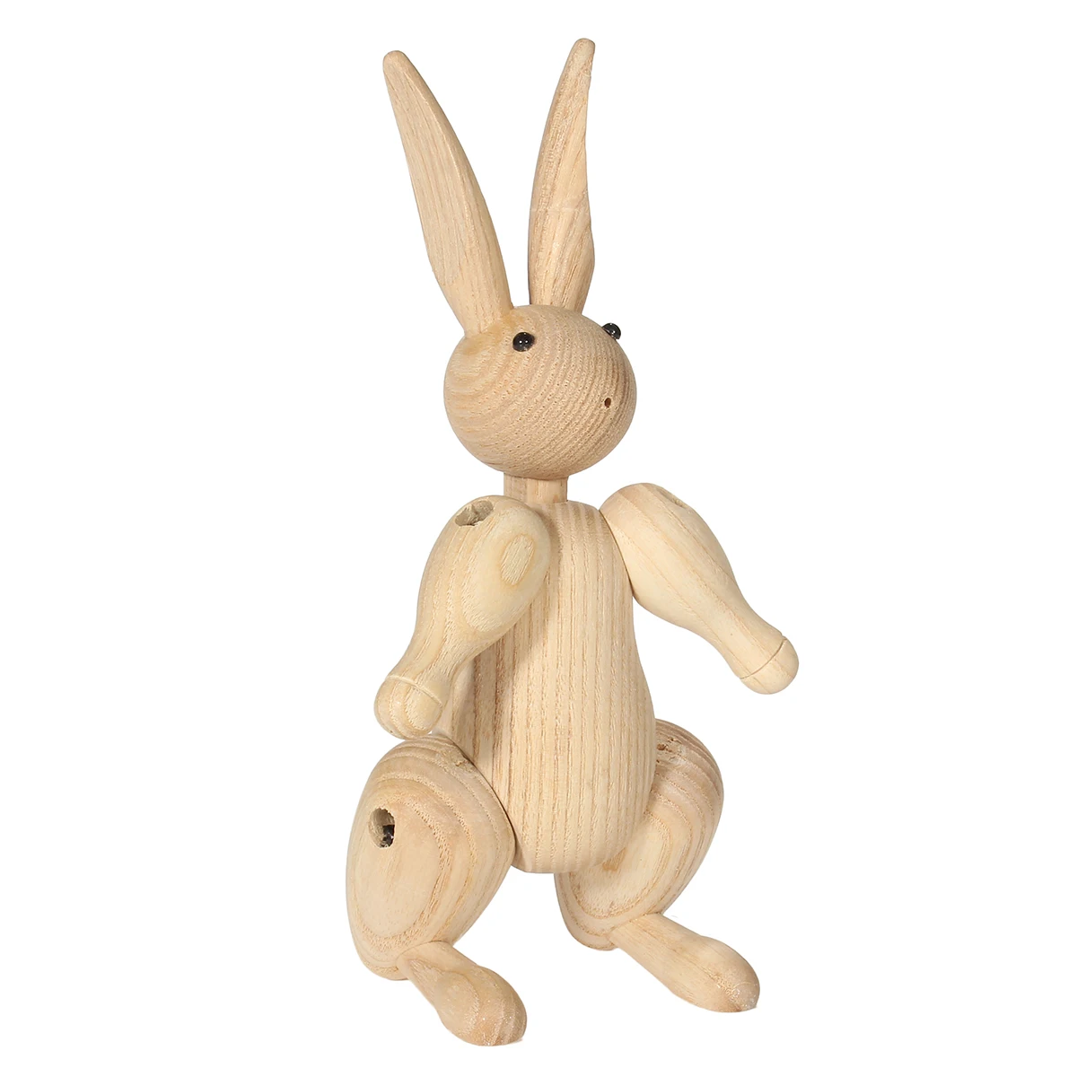 

Wooden Rabbit Joint Puppet Model Creative Ornaments Home Decoration Selected Art Puppet Carving Ornaments Home Decor Figurines