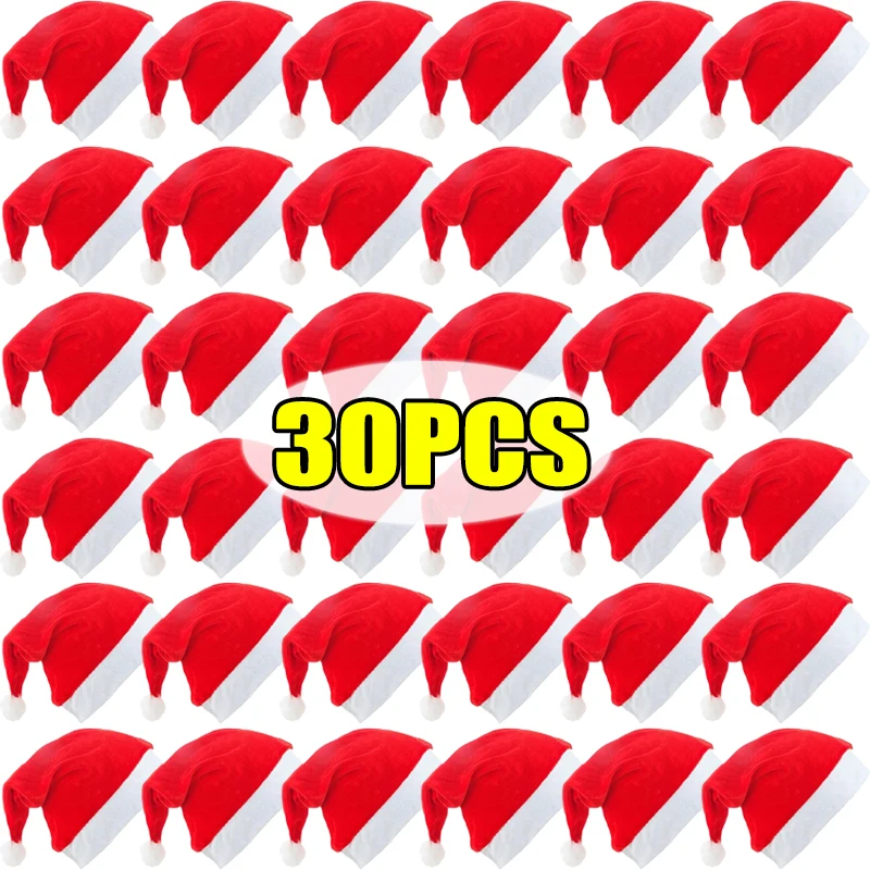 Christmas Beanie Hat Merry Christmas Hats Non-woven Santa Claus Hats for Adults Kids Red Xmas Caps Women Men New Year Festival Party Decoration Gifts