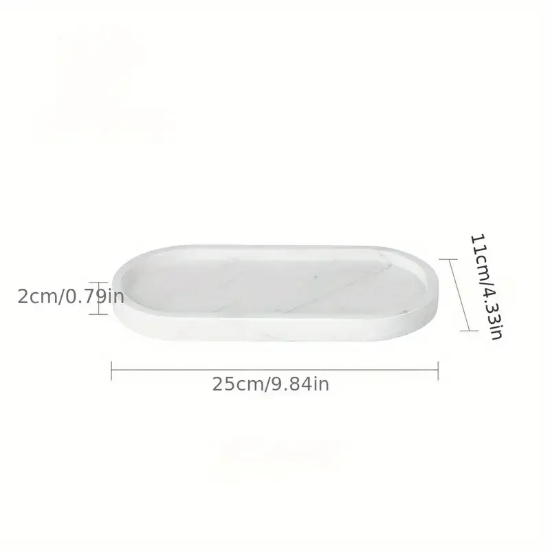 Silicone Soap Tray 1PC Oval Silicone Bathroom Counter Tray 9.84 Inch (Approx. 25cm) Flexible Kitchen Soap Tray
