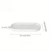 1PC Oval Silicone Bathroom Counter Tray 9.84 Inch (Approx. 25cm) Flexible Kitchen Soap Tray 3
