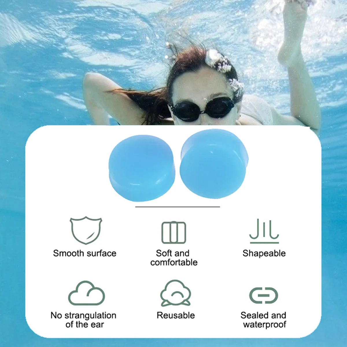 30/60/90Pcs Silicone Ear Plugs Reusable Silicone Earplugs for Sleeping Swimming Snoring Traveling Working Studying Flying Noise 4