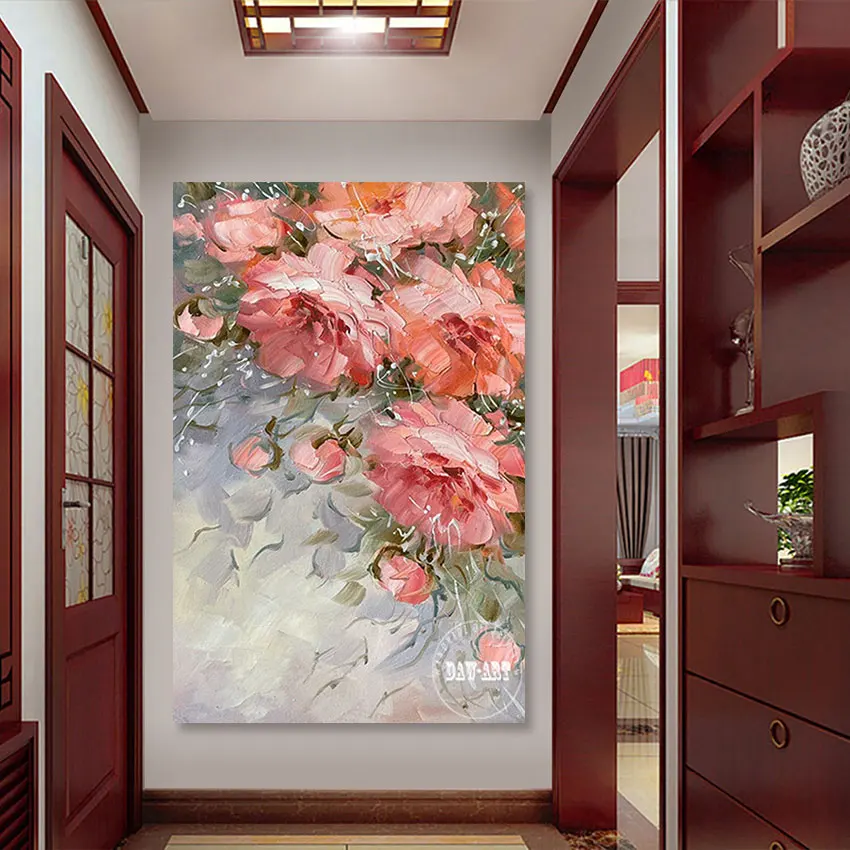 

Beautiful Flowers Abstract Art Oil Paintings On Canvas China Artwork Modern Wall Decor Accessories For Sleeping Room Unframed