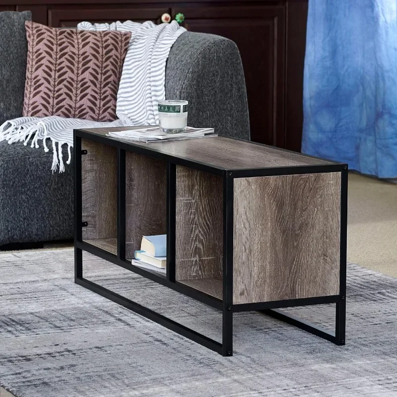  Household Essentials Square Wooden Side Table/End Table With  Storage Shelf, Ashwood : Home & Kitchen