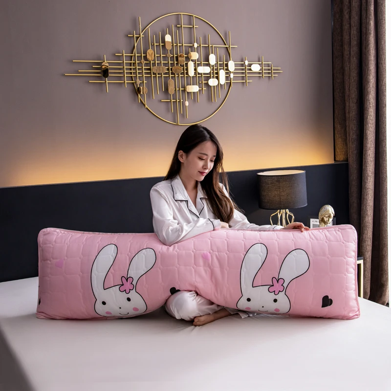Waterproof Thicken Soft Long Pillowcase for Bed Side Quilted