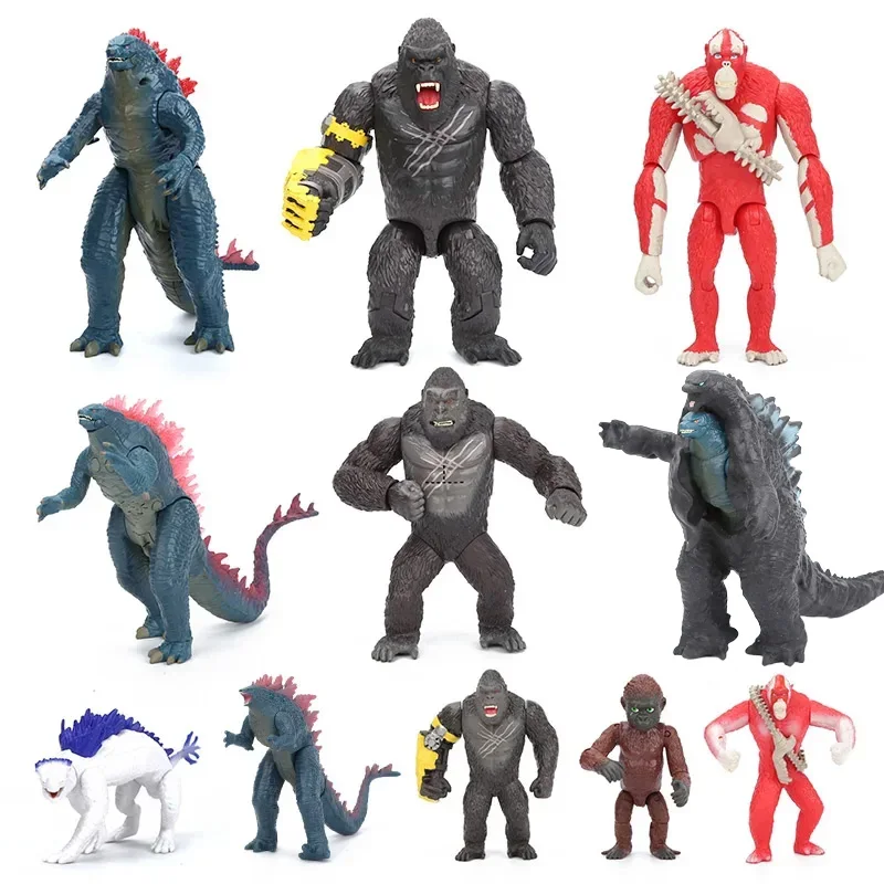 

Godzilla Model VS King Kong Action Figure New Empire 2024 Joints Movable Suko Skar King Kids Birthday Gifts Collection Ornament