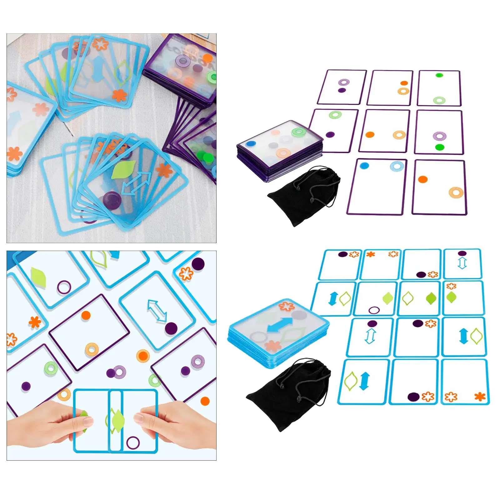 Montessori brinquedo sobreposição cartão lógica jogo jogos de