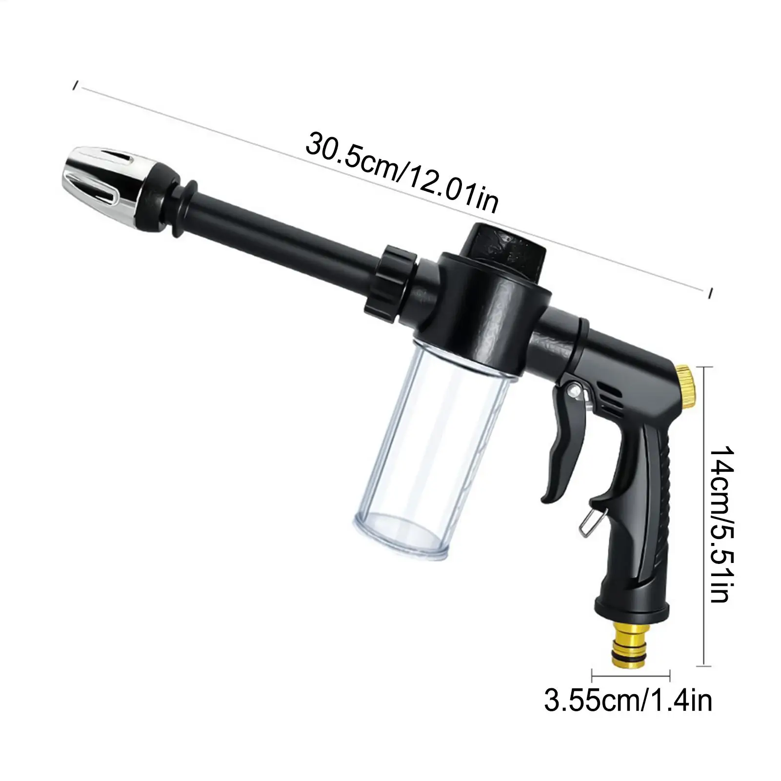 자동차 폼 스프레이어 고압 세척기(디스펜서 병 포함) 조절 가능한 노즐 자동차 비누 스프레이어(자동차, 트럭, 정원, 태양광용)