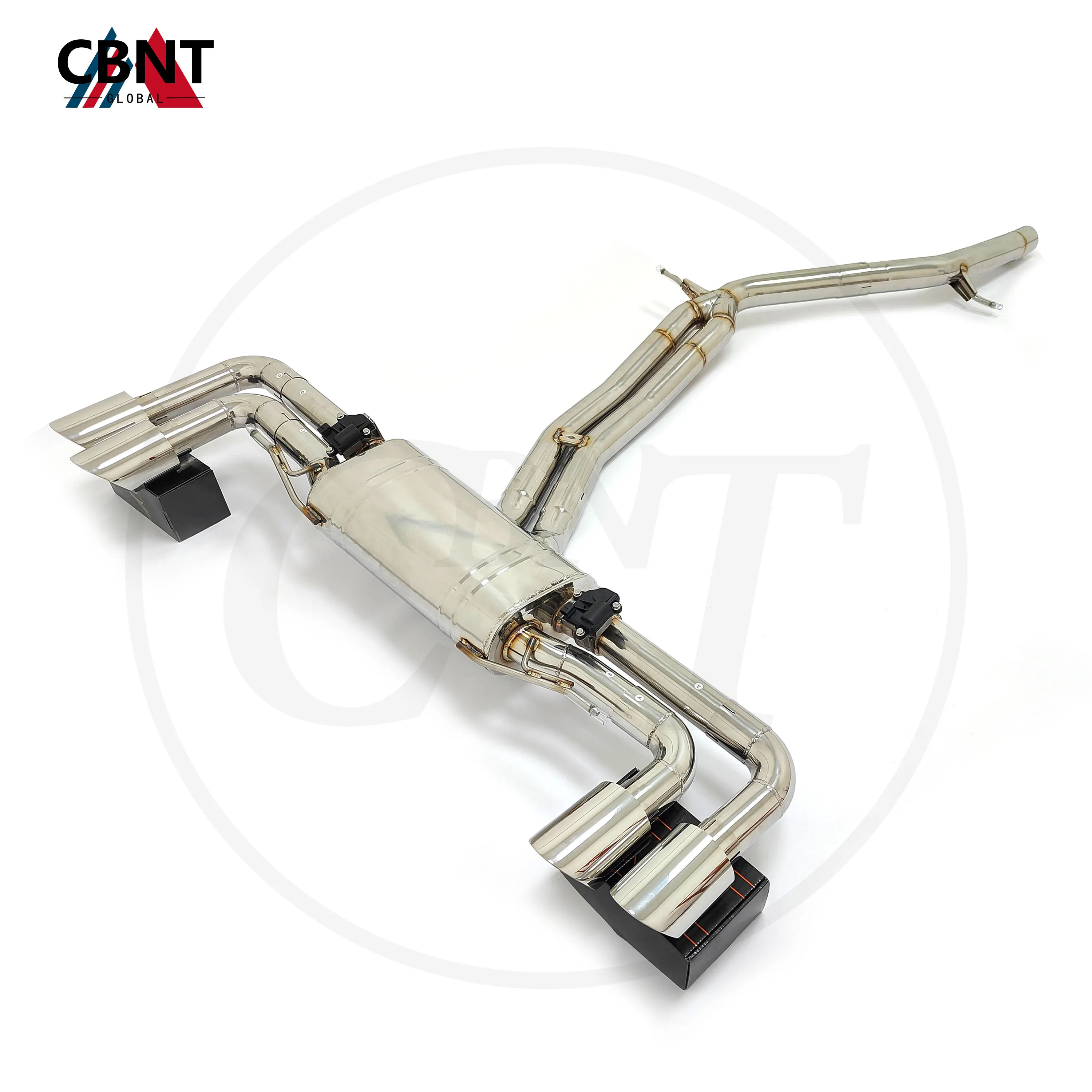 

CBNT for Porsche Cayenne 3.0T 2018-2020 Catback with Valve Muffler High Quality SS304 Performance Valved Exhaust Pipe System