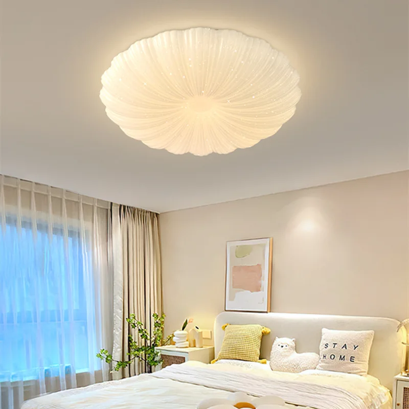 ModernBedroomCeilingLampsLEDSimpleStarlightPetalLampNordic