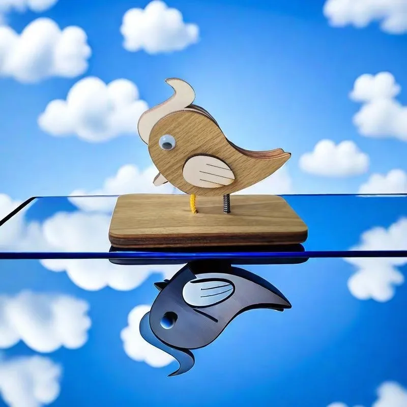 Figurines  Miniatures Woodpecker Doorbell Drag Knocking Decorative Pendant B&B Creative Ornaments Toys Home Handmade Doorbell