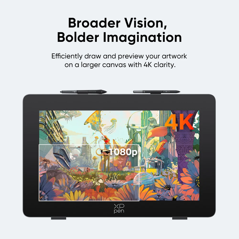 XPPen 4K Artist Pro 24 (Gen 2)  Graphics Tablet Monitor 23.8 Inch X-Color Master 16K Pressure Levels Calman Verifed Display 3