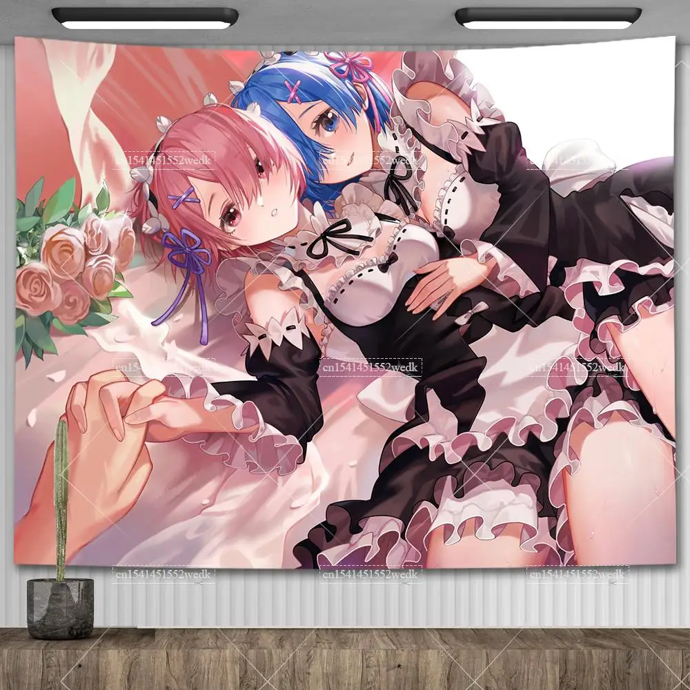 Anime Re:zero Rem/Ram Wall Scroll Poster Home Decorate Decor Art Gift  60*90CM#10