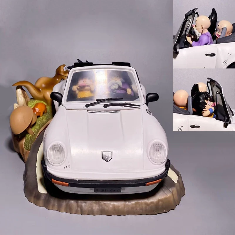 

17cm Dragon Ball Z Figure Drive Car Master Roshi Krillin Son Goku Figures Master Disciple Statue Turtle School PVC Model Toys