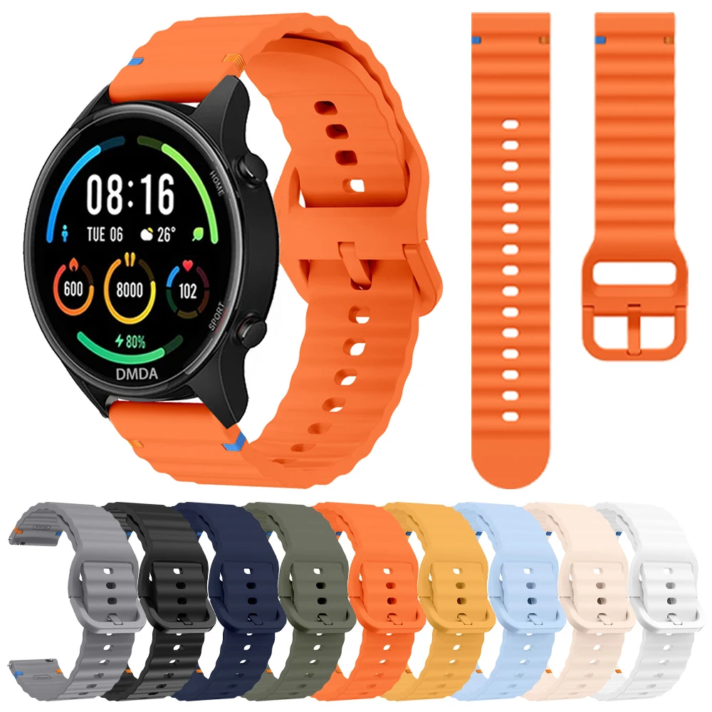 Versatile 22mm Sports Silicone Strap - Soft and Durable Watch Band Replacement Bracelet