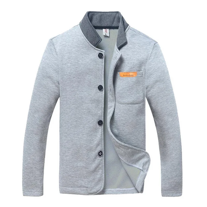

2022 Spring Fashion Men Jacket Thin Cardigan Tops Stand Collar Jacket Pocket Coat Long Sleeve Warm Casual Outwear Drop Shipping