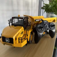 Huina 1553 1/18 Rc Truck Dumper Excavator Crawler 9Ch 2.4G Radio Controlled Car Electric Vehicle Tractor Model Toys for Boy Gift 2