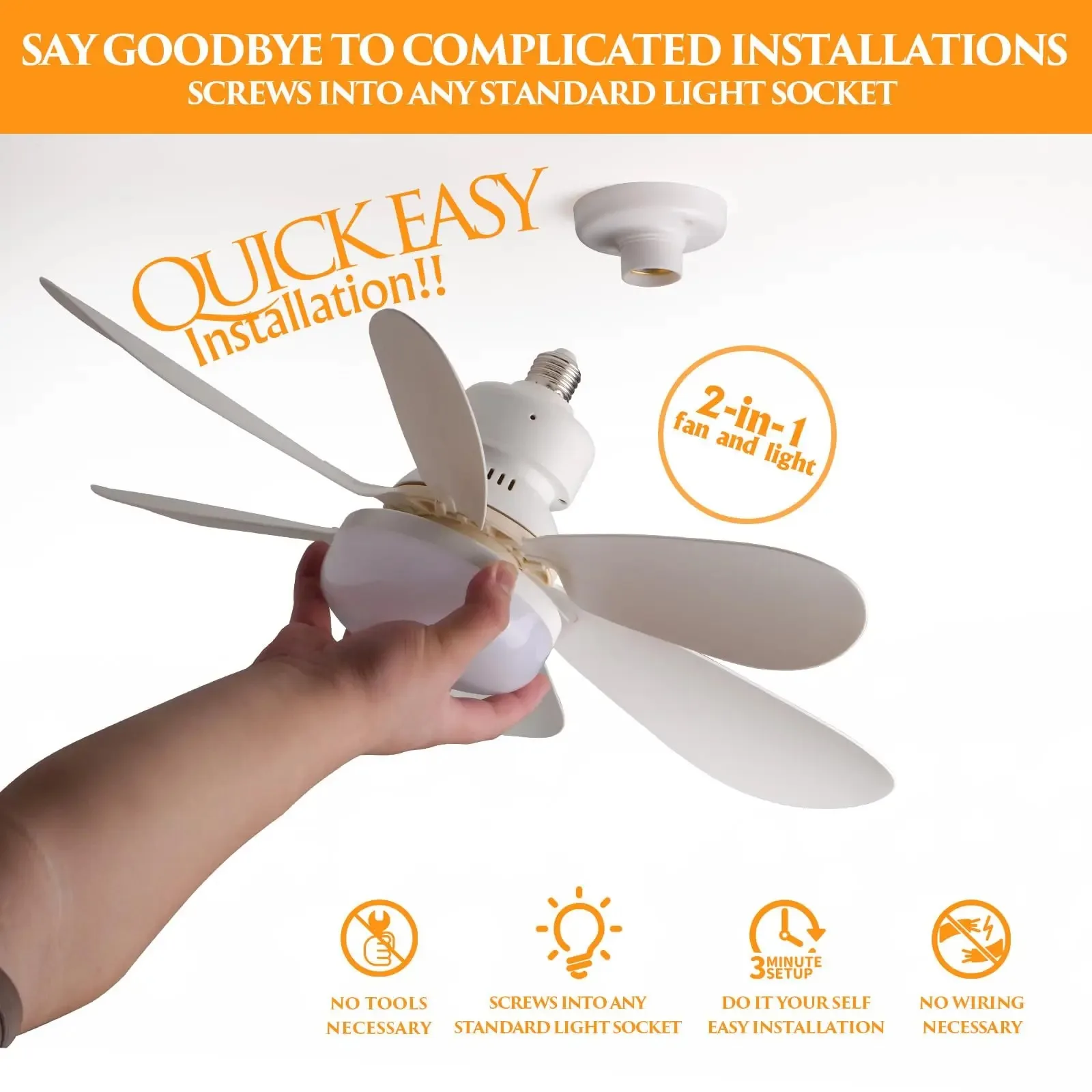 IRALAN Modern ceiling fan with light with remote control E27 LED ceiling fan Lamps for room living room bedroom kitchen home use 2
