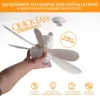 IRALAN Modern ceiling fan with light with remote control E27 LED ceiling fan Lamps for room living room bedroom kitchen home use 2
