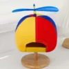 Rainbow Baseball Cap Propeller Hat Adjustable 52-56cm Snapback Hat Unisex Baseball Cap for Children Outdoor Cycling Climbing 2