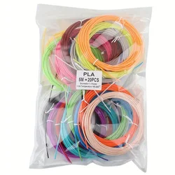 Vibrant Colored PLA Filament - Smoke - Free, Safe Plastic Refill for 3D Children’s Printing Pen (100M PLA)