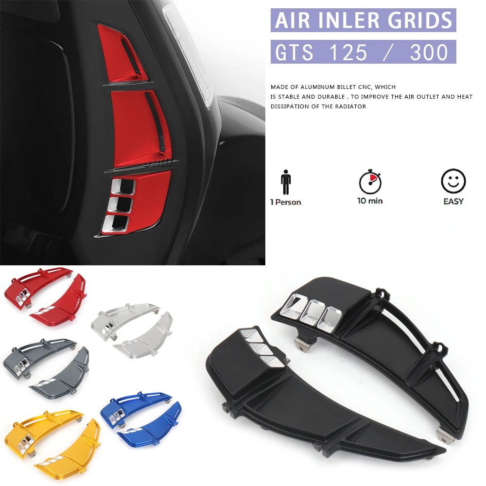 

New Motorcycle Radiator Grille Guard Cover Air Inler Grids For Vespa GTS125 gts125 GTS300 SUPER gts300 GTS 300 Super 2023