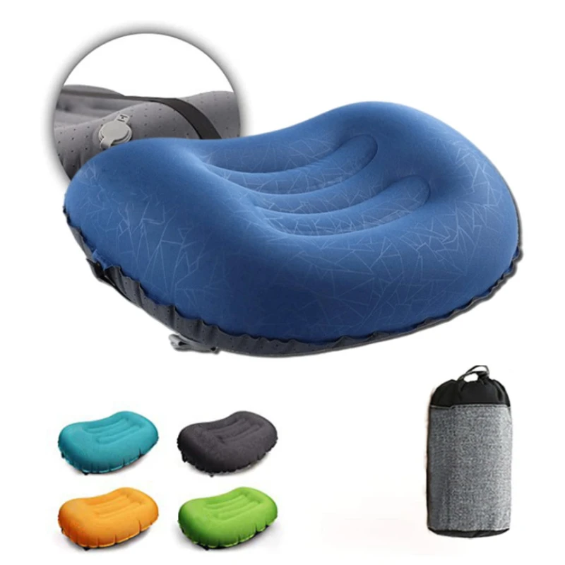 Portable Inflatable Pillow Compressible Folding for Camping
