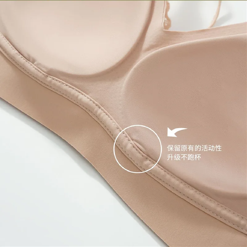Sexy lace fixed cup seamless women's small breasts gathered without rims bra top anti-sagging underwear women women bra