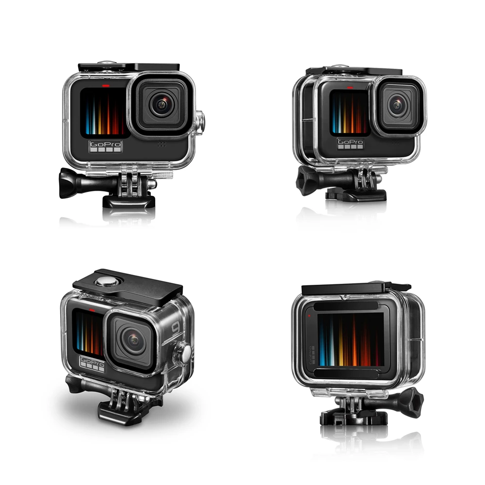 액세서리 Gopro Hero13 12 11 카메라 용 알루미늄 쉘 마운트 Gopro Hero 10 9 용 60M 방수 하우징 케이스 보호 프레임