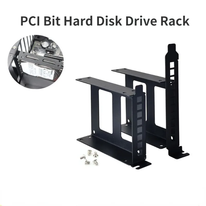 Computer Host PCI Expansion Card Slot Rack Hard Disk Bracket SSD Solid State Drive Chassis Mounting