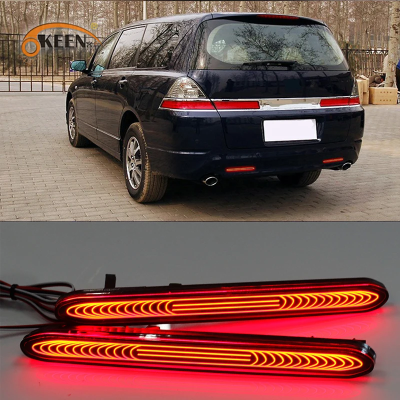 

2Pcs LED Rear Bumper Reflectors Light For Honda Odyssey 2007 Taillight Brake Fog Lamp Running Taillight High Quality