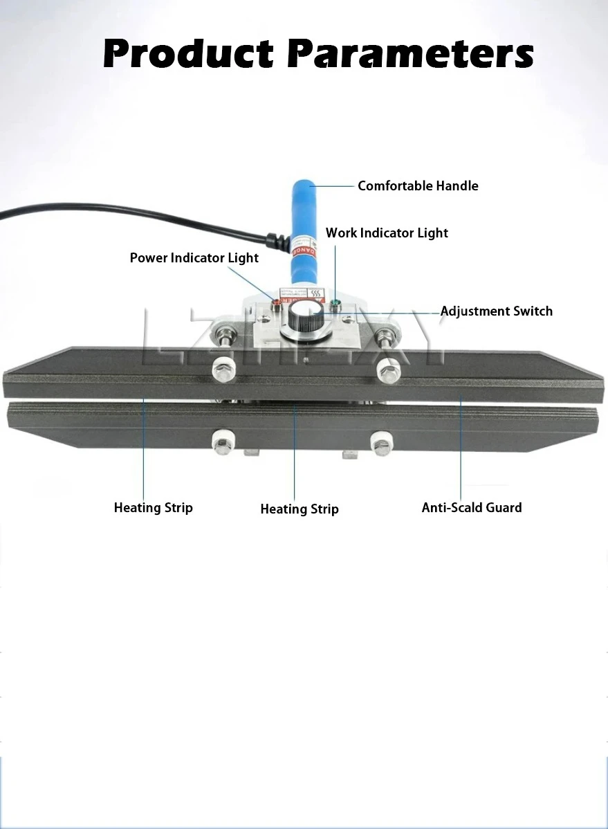 Professional Electric Impulse Sealer Hand Sealing Machine 20/30/40/50cm Length S