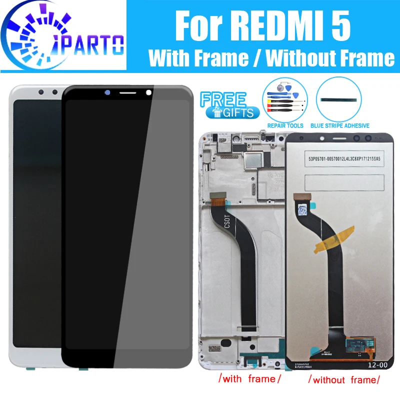 

5.7 inch For Xiaomi Redmi 5 LCD Display Digitizer + Frame 100% Original Touch LCD Screen for Redmi 5 Replacement