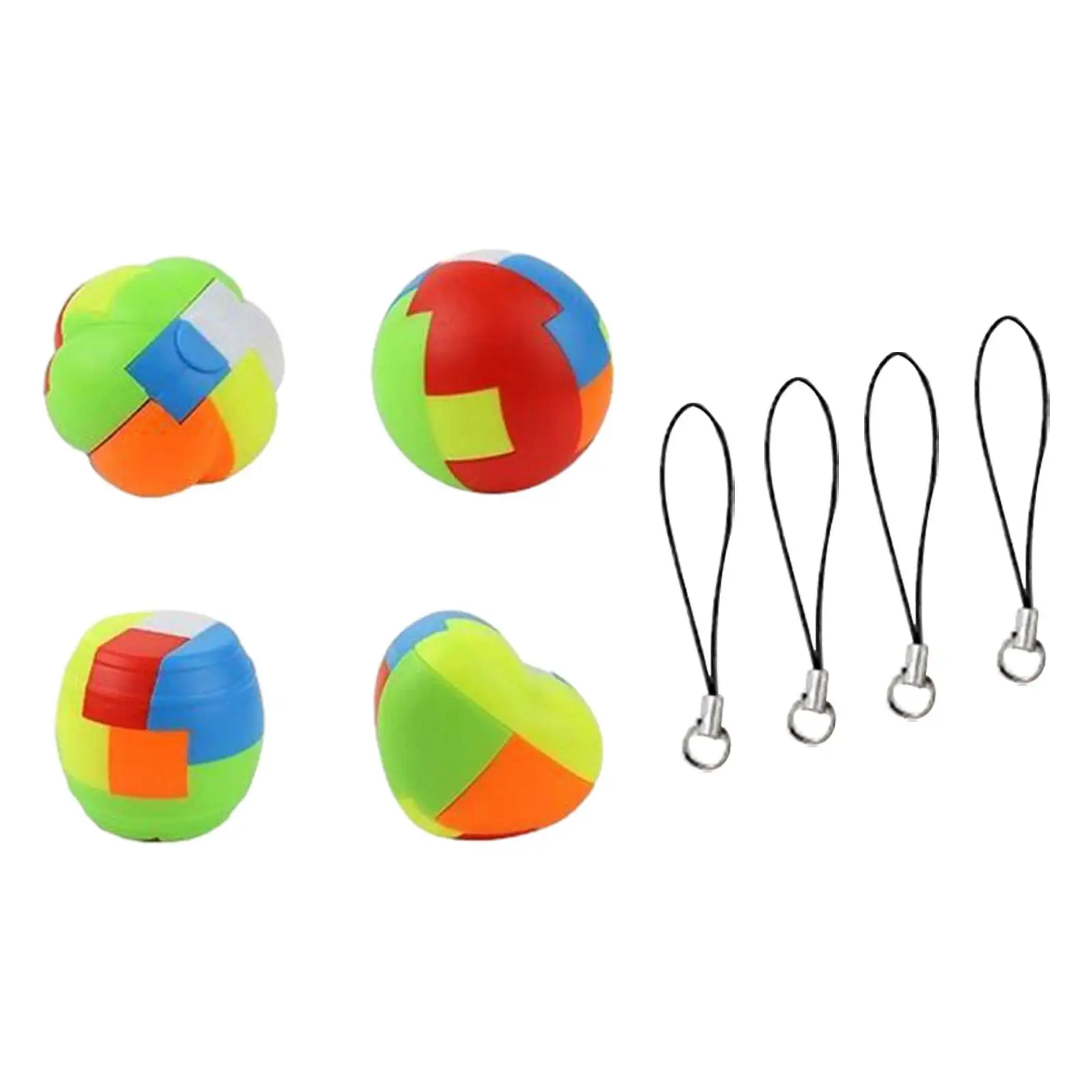 

4 Pieces Brain Teaser Puzzle for Educational Gift Adults Kids Birthday Gifts