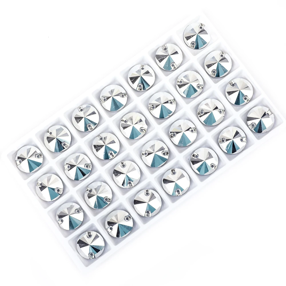 10mm auf Strass nähen runde Form Flatback Glas kristalle für Kleidung Brautkleider Schuhe Taschen alle für Dekoration und DIY – Detail 8