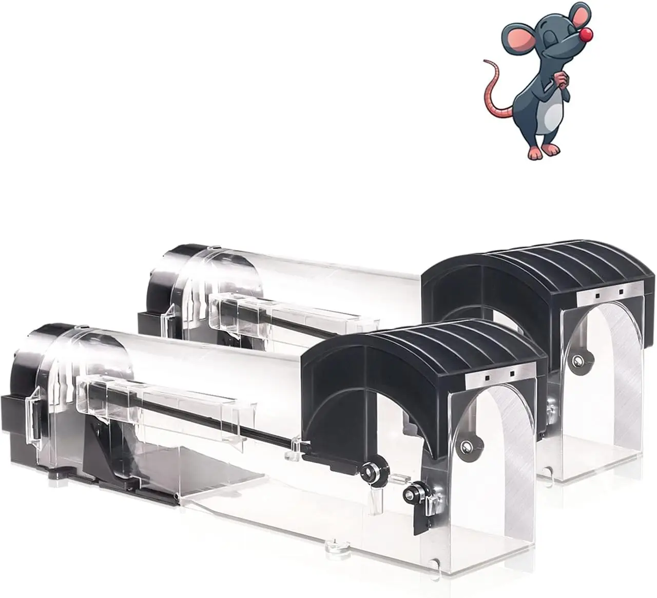 

Ловушка для гуманной мыши, ловушка для мыши, для крыс, многоразовая ловушка для мыши для использования в помещении и на улице, ловушка для мыши для маленького грызуна